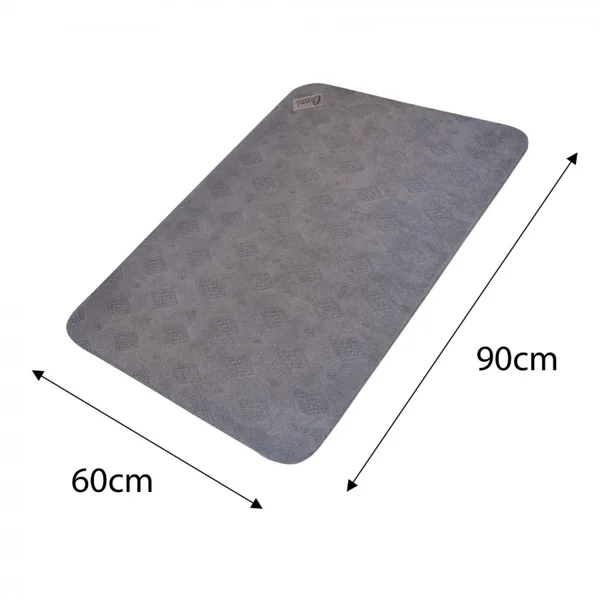 Grey Conni Classic absorbent floor mat with dimensions