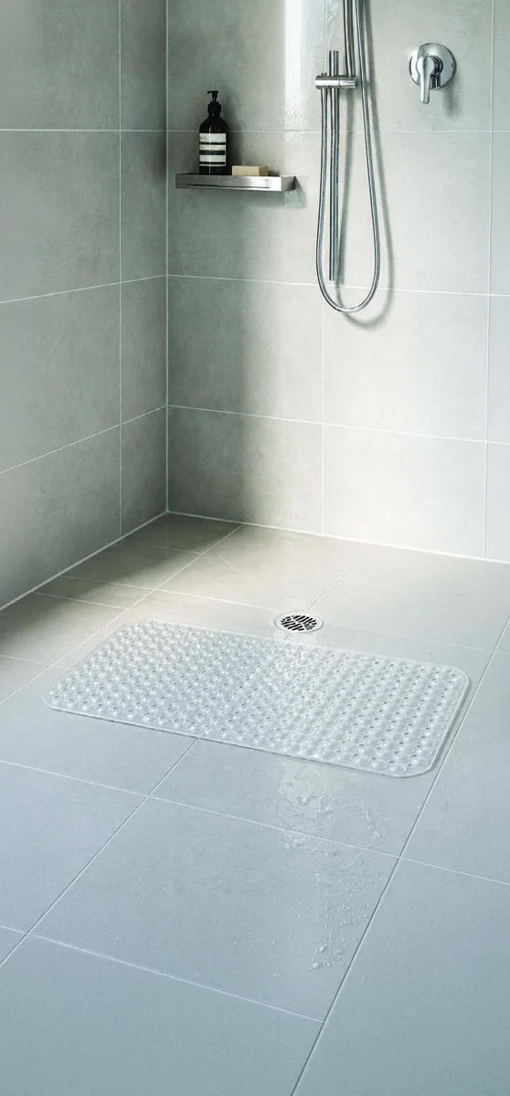 clear Conni rectangle shower mat