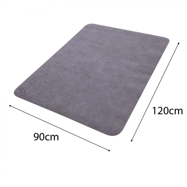 Grey Conni Double Classic absorbent floor mat with dimensions
