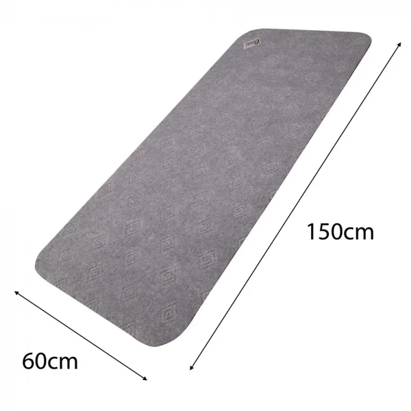 Grey Conni Long Runner absorbent floor mat with dimensions