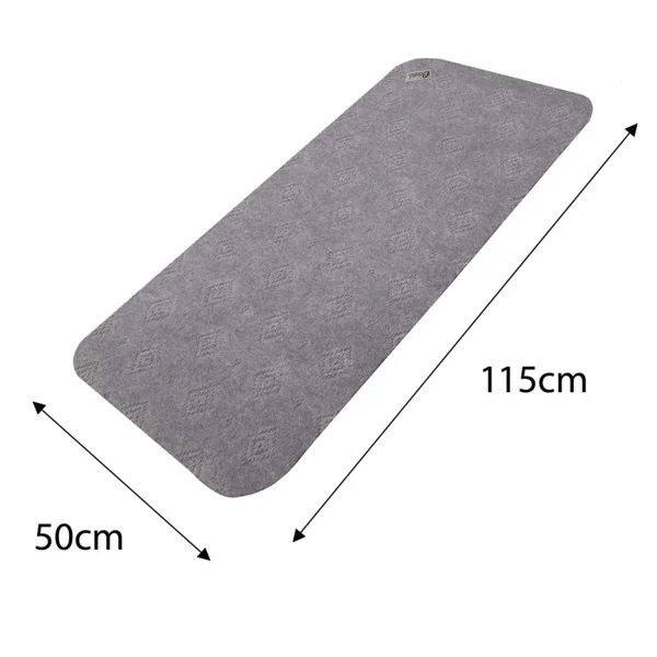 Grey Conni Mid Runner absorbent floor mat with dimensions